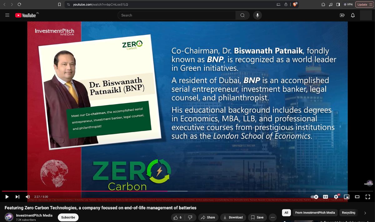 InvestmentPitch Media: Patnaik Bio Slide