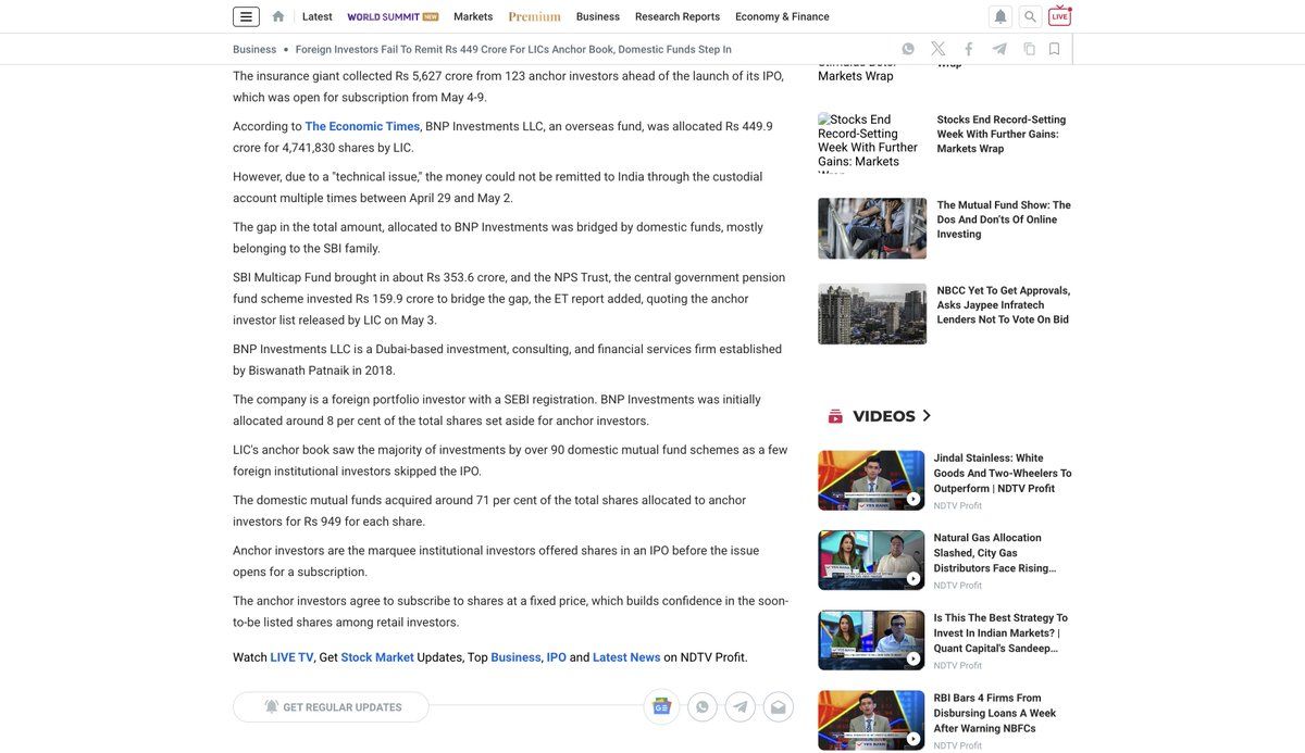 NDTV Profit: Article Detail