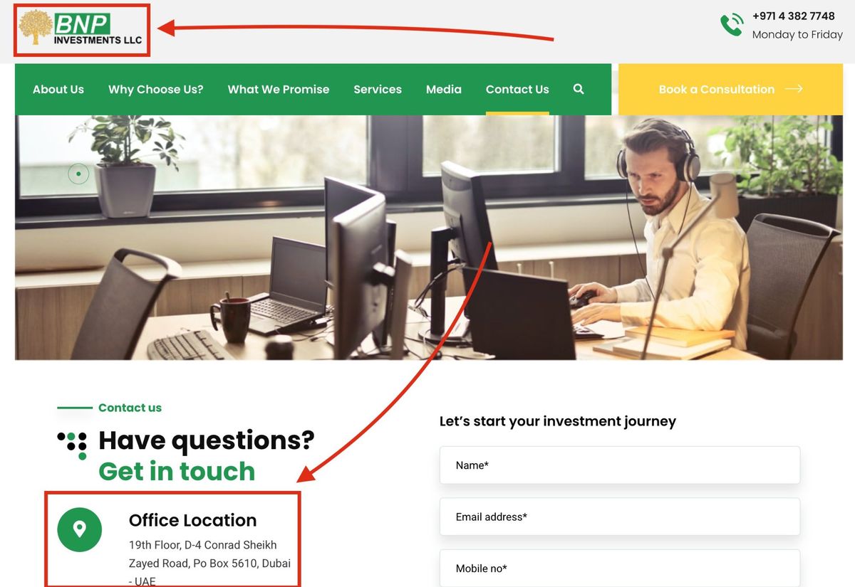 BNP Investments Website