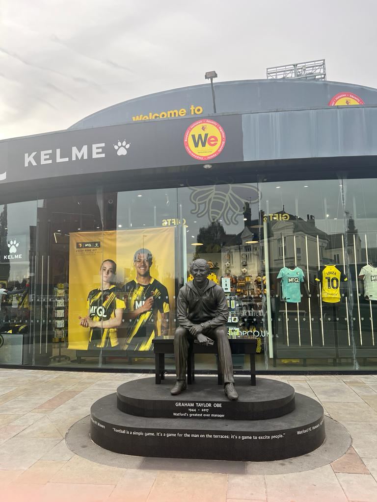 Watford FC Club Shop — Graham Taylor Statue