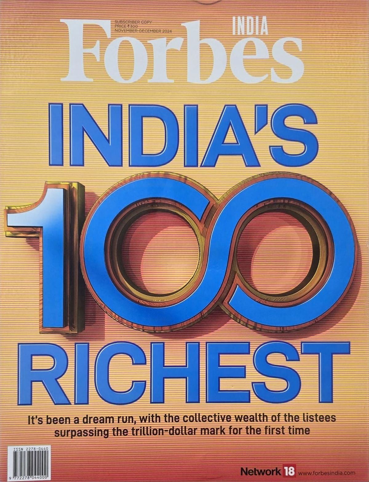 Forbes India November–December 2024: India's 100 Richest